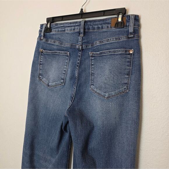 JUDY BLUE High Rise Wide Leg Crop Jeans Stretch Size 28 - Picture 9 of 12